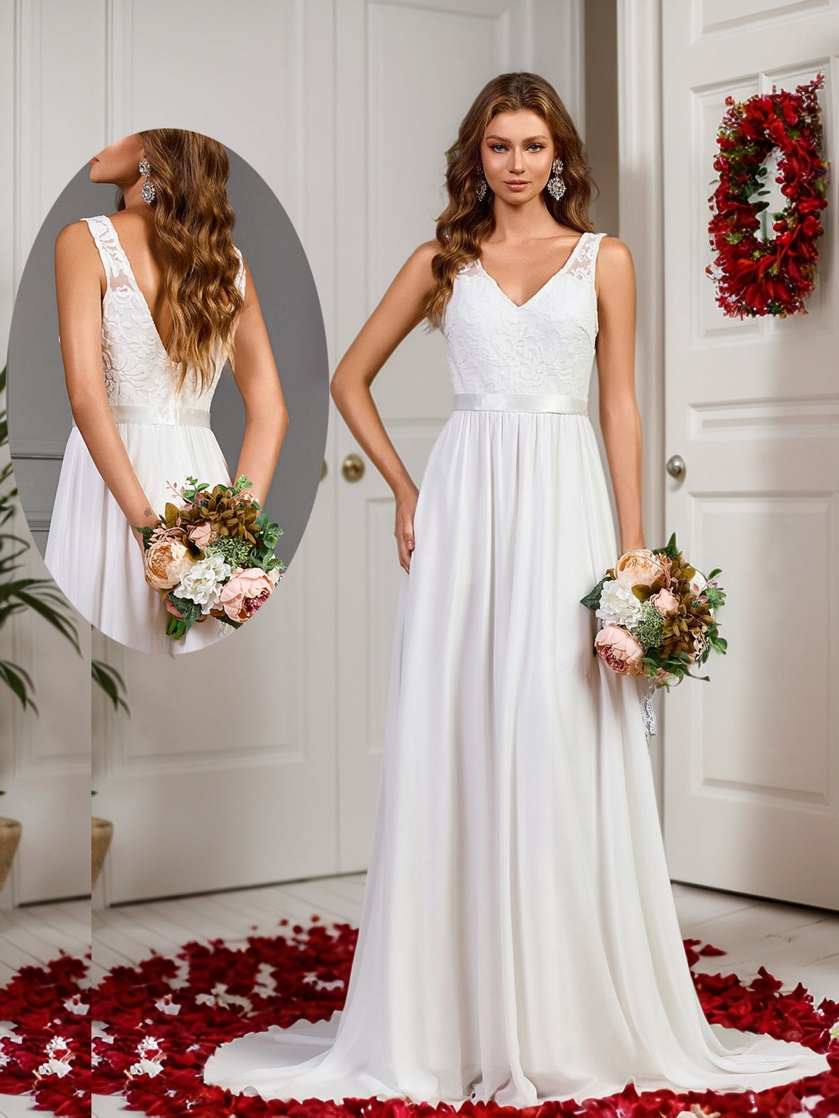 thumbnail image 4 of Wedding Dresses for Bride Unique Lace Beautiful Layers Tulle A Line Dreamy Beach Wedding Gowns, 4 of 8