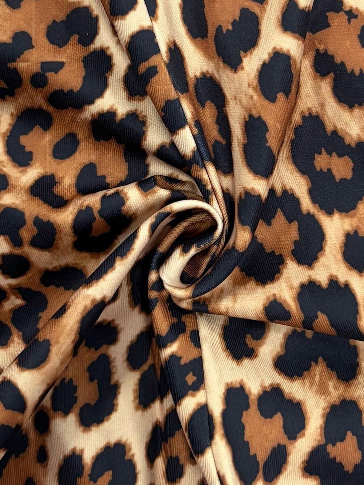 thumbnail image 4 of Multicolor Womens Sleeveless Leopard Print Mini Dress with Front Zipper, 4 of 6