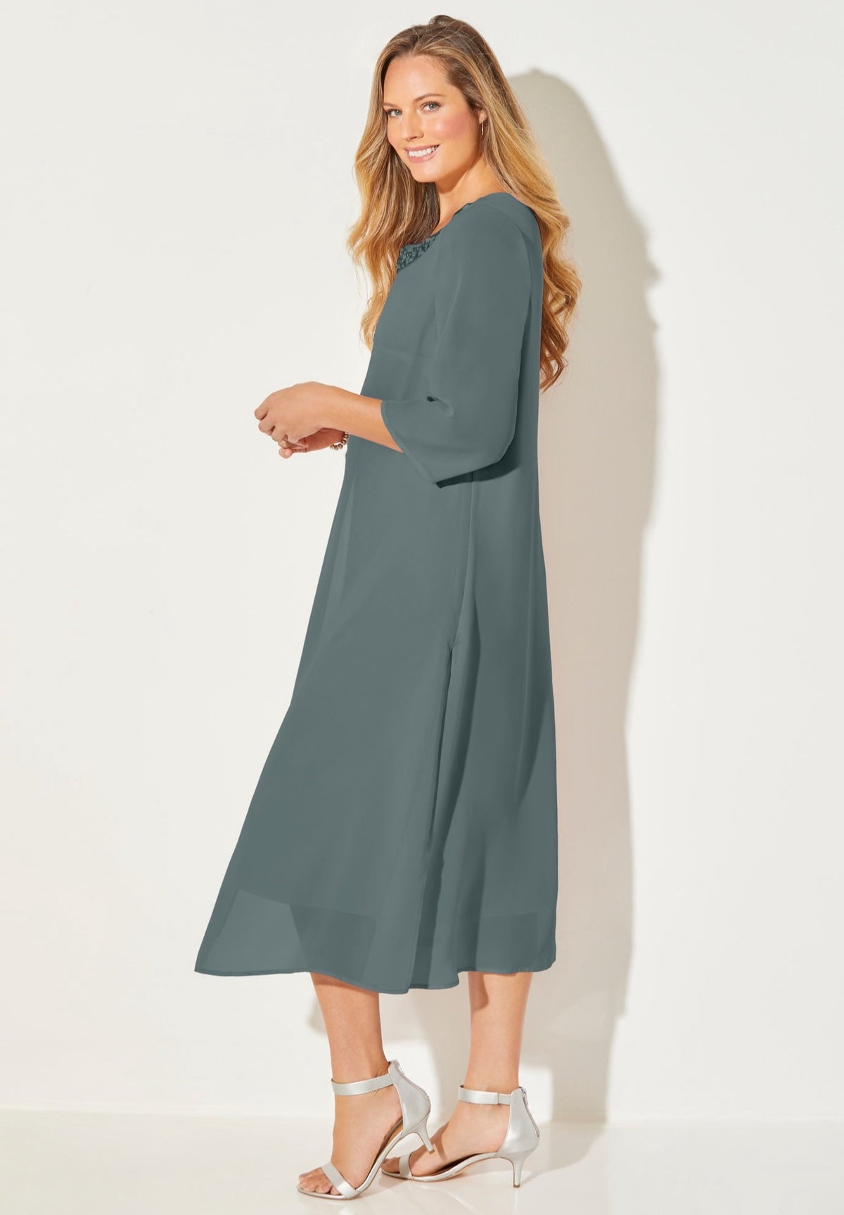 thumbnail image 3 of Catherines Women's Plus Size Midnight Dazzle Flyaway Dress, 3 of 6
