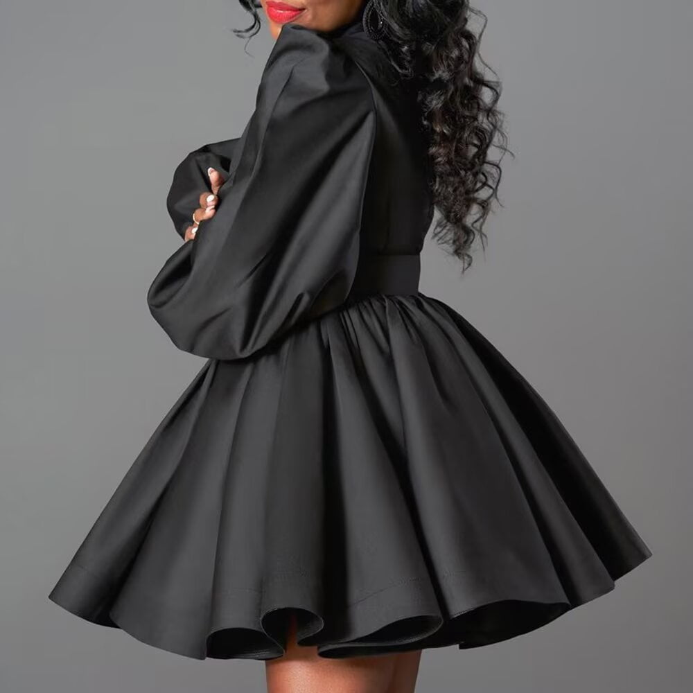 thumbnail image 4 of Womens 2026 Spring Dresses Casual Ruffle Tiered A Line Swing Mini Cute Dress, 4 of 5