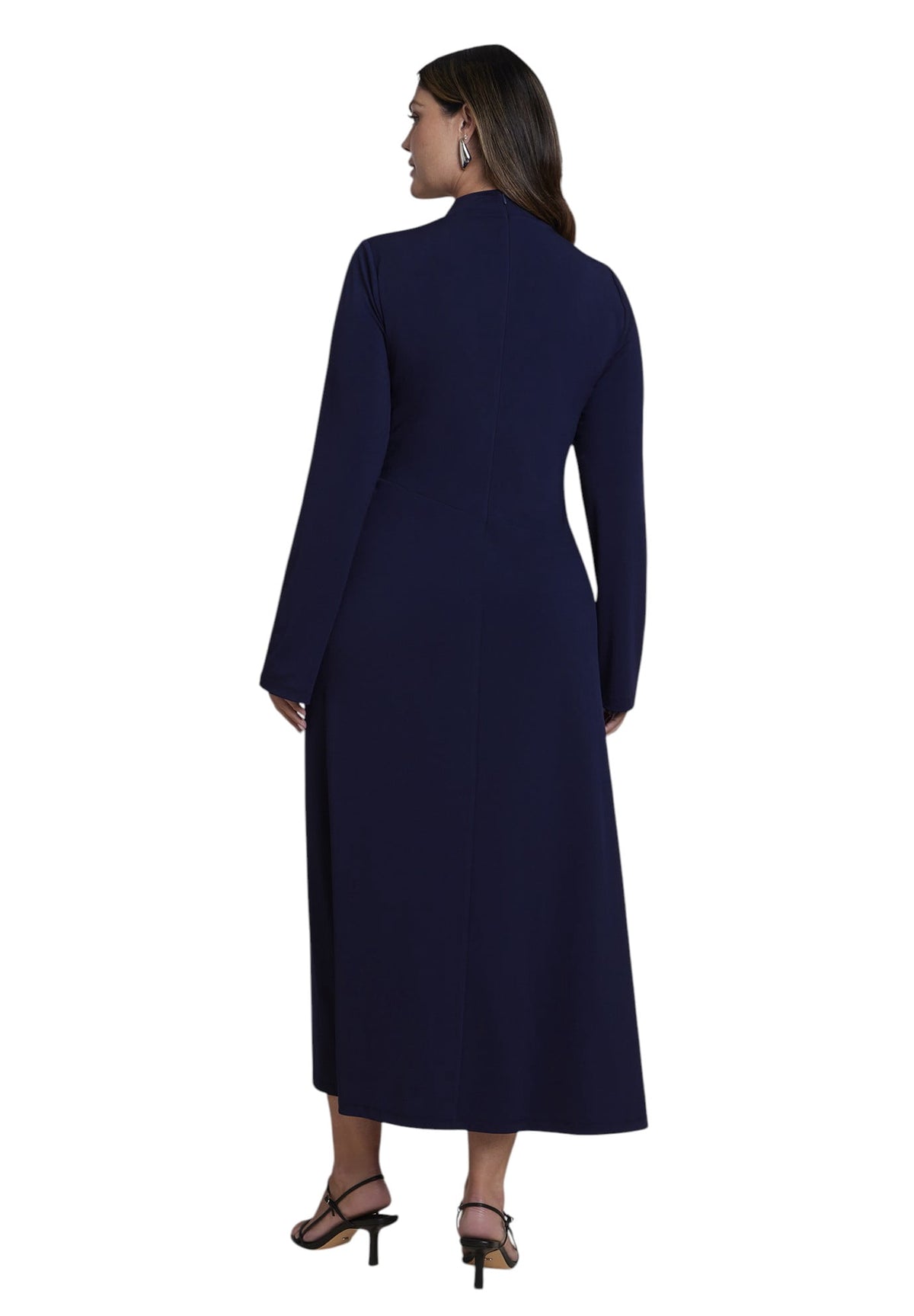 thumbnail image 2 of ELOQUII Women's Plus Size Draped Knit Maxi Dress, 2 of 3