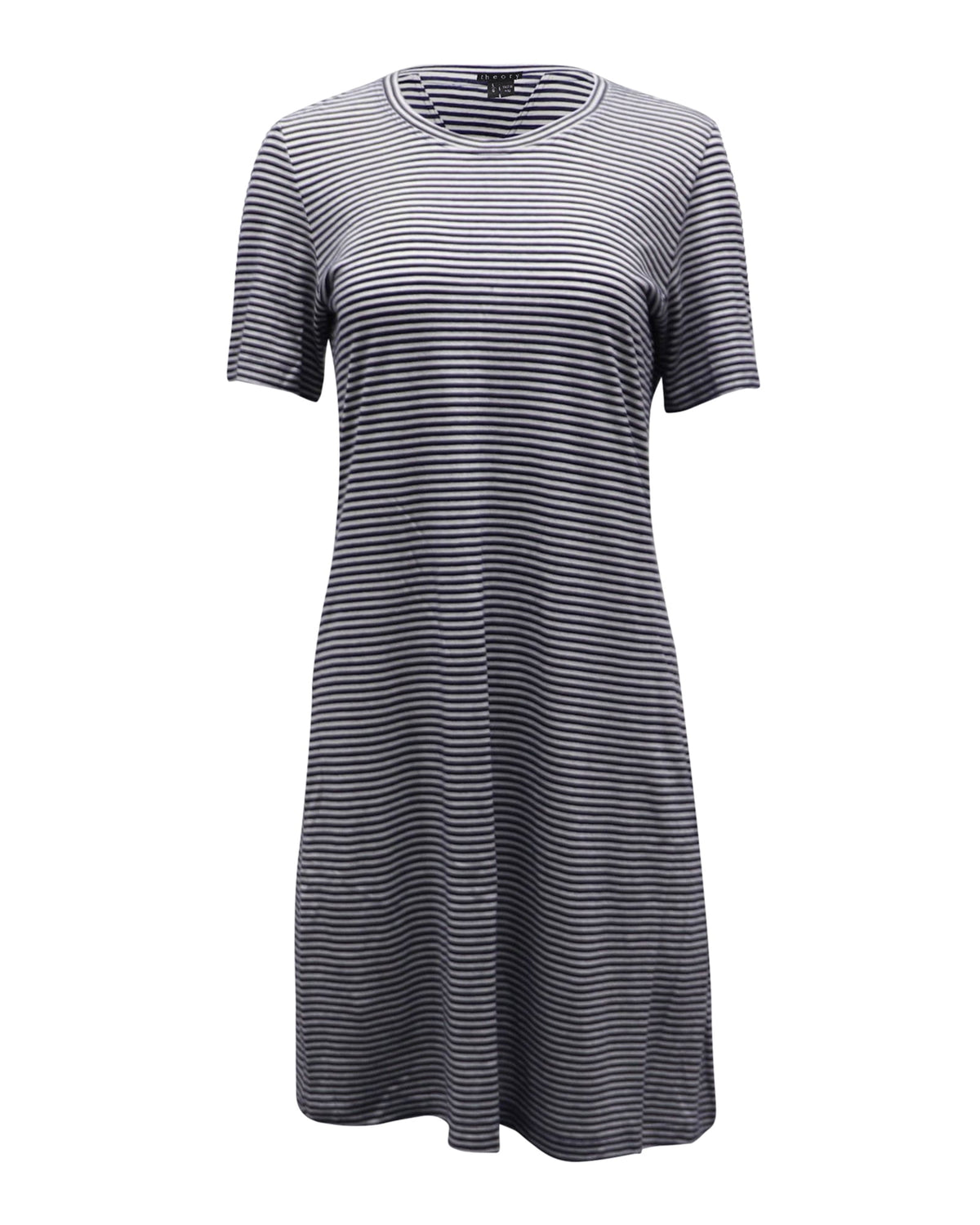 thumbnail image 1 of Pre-Owned Theory Striped T-Shirt Dress in Multicolor Cotton, 1 of 4