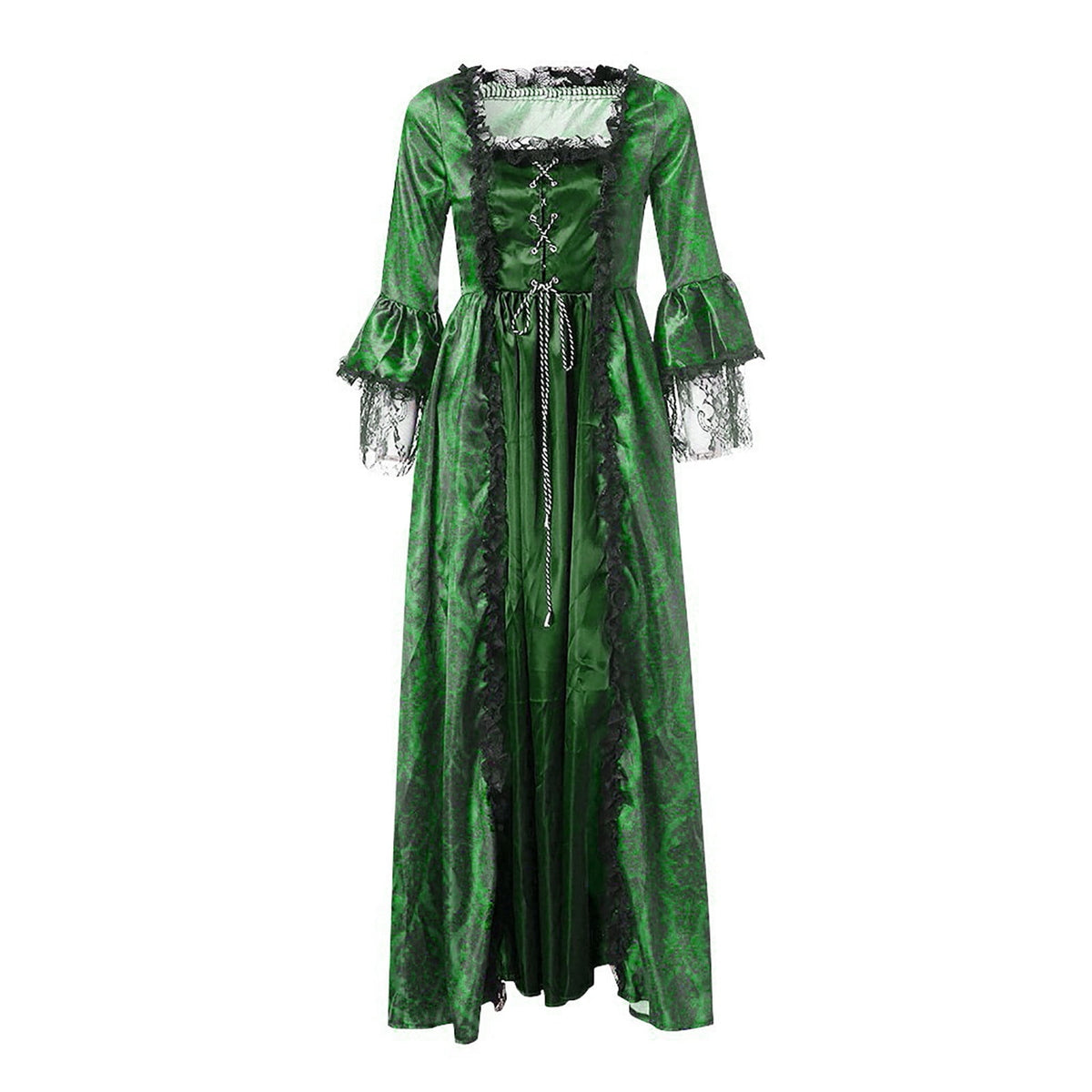 thumbnail image 6 of SCSAlgin Victorian Dress for Women 1800S Medieval Renaissance Dresses Corset Flare Sleeve Dress Cocktail Party Ball Gown, 6 of 6