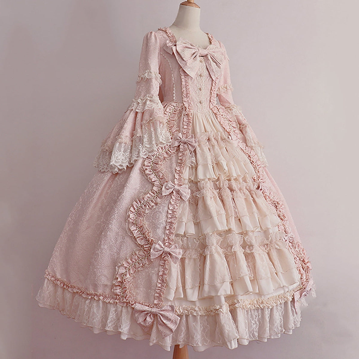 thumbnail image 2 of Lilgiuy Womenl Vintage Gothic Court Gown Cake Skirt Lace Clashing Dress, 2 of 6