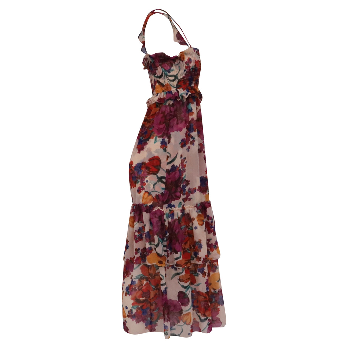 thumbnail image 3 of Pre-Owned Misa Los Angeles Kiana Floral-Print Midi Dress in Multicolor Viscose, 3 of 6