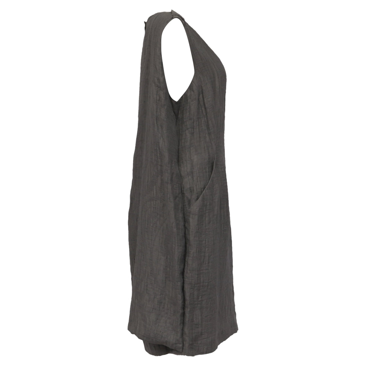 thumbnail image 3 of Pre-Owned Armani Collezioni Knee Length Dress in Grey Cotton, 3 of 6