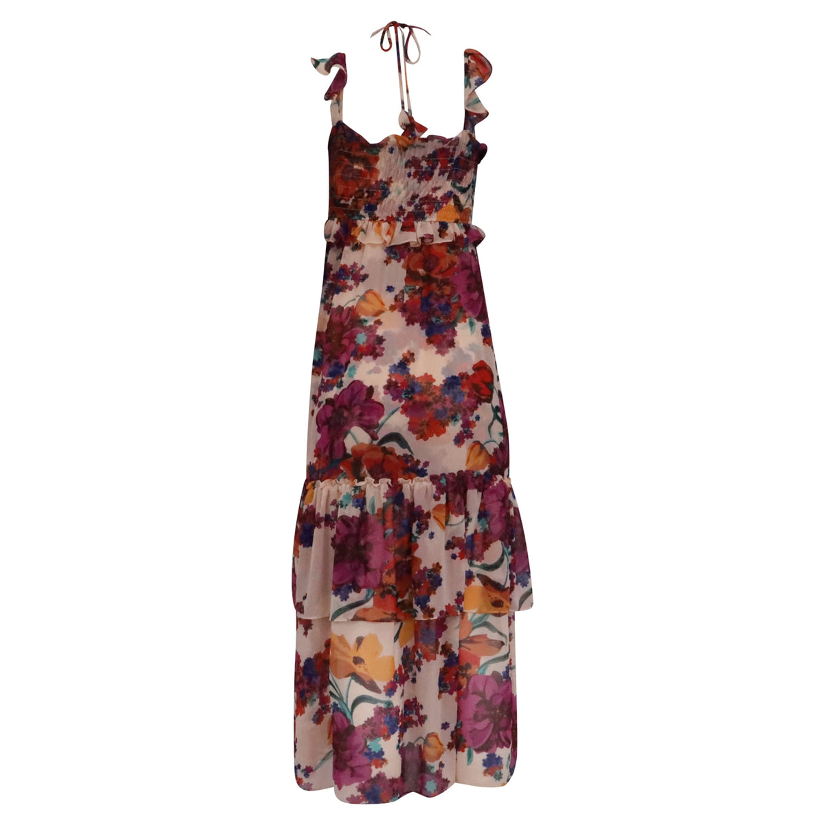 thumbnail image 4 of Pre-Owned Misa Los Angeles Kiana Floral-Print Midi Dress in Multicolor Viscose, 4 of 6