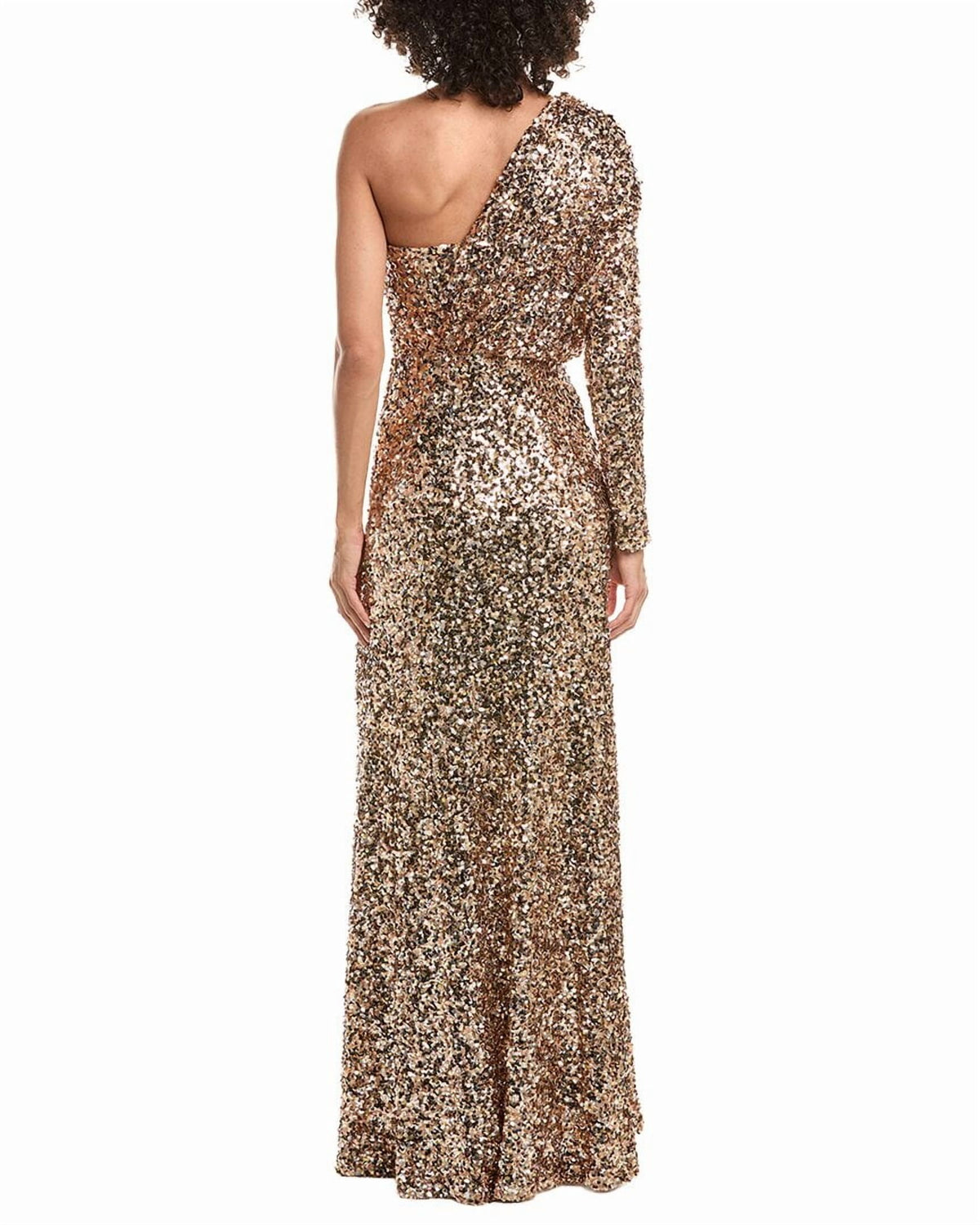 thumbnail image 2 of Halston womens Ramona Sequin Gown, 2, Gold, 2 of 4