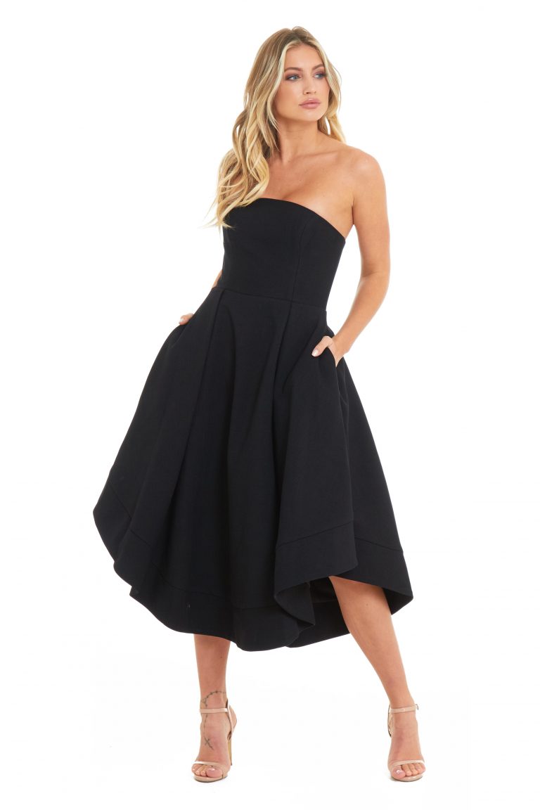thumbnail image 5 of C/MEO Collective BLACK Women's Making Waves Strapless Dress US XS, 5 of 9