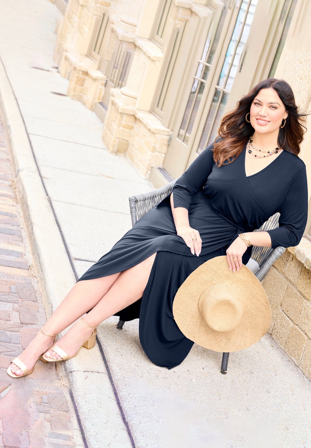 thumbnail image 2 of Catherines Women's Plus Size Easy Faux Wrap Dress, 2 of 2
