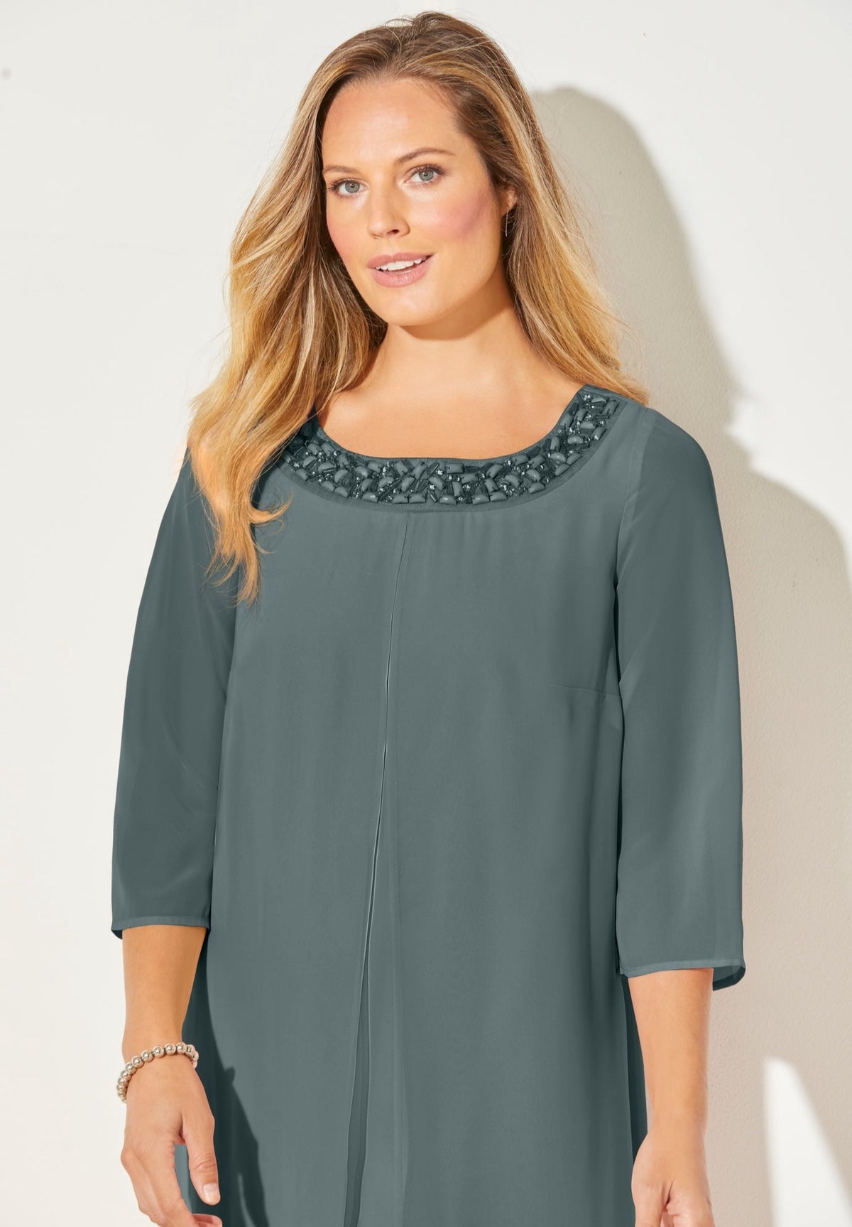 thumbnail image 4 of Catherines Women's Plus Size Midnight Dazzle Flyaway Dress, 4 of 6