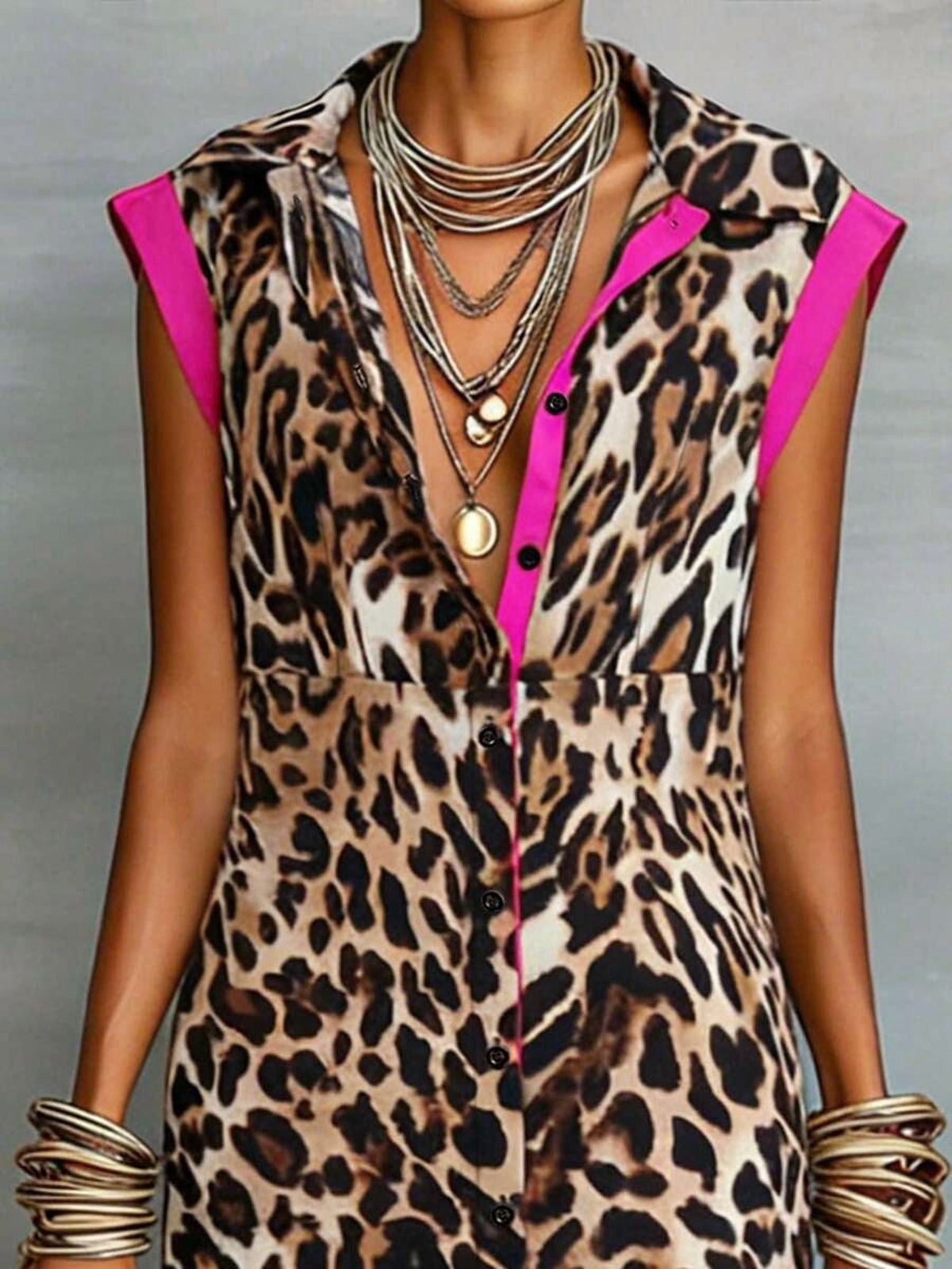 thumbnail image 3 of Dress With Pink Trim Sleeveless Maxi Dress, 3 of 27