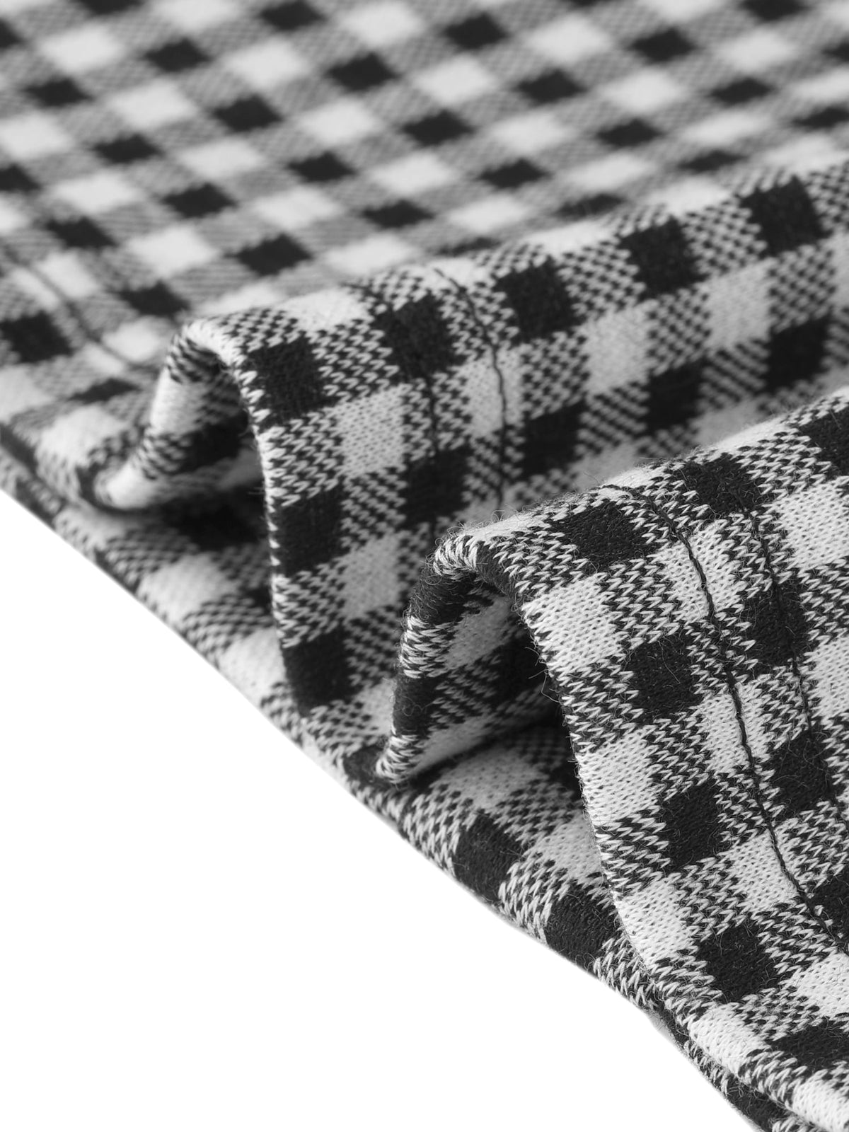 thumbnail image 5 of INSPIRE CHIC Sleeveless Plaid Dresses for Women's Round Neck Work Office CasualINSPIRE CHIC Midi Dress XS Black, 5 of 6