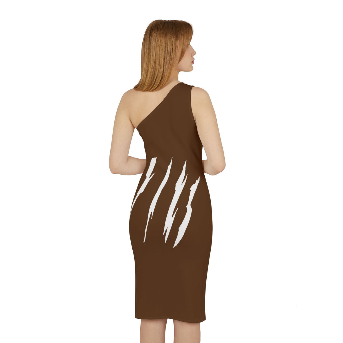thumbnail image 4 of Effete Feline Claw Marks Scratch Women Shoulder Dress (AOP), 4 of 6