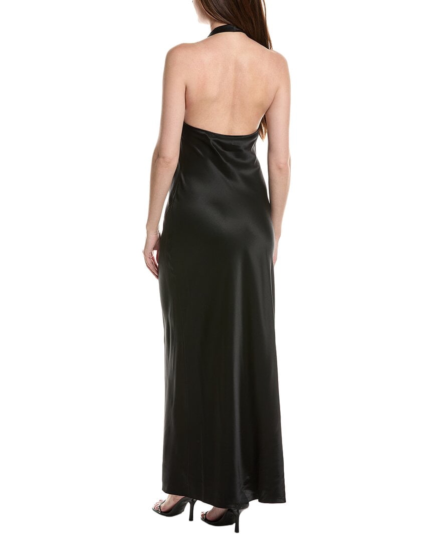 thumbnail image 2 of Helmut Lang womens Silk Maxi Dress, l, Black, 2 of 3