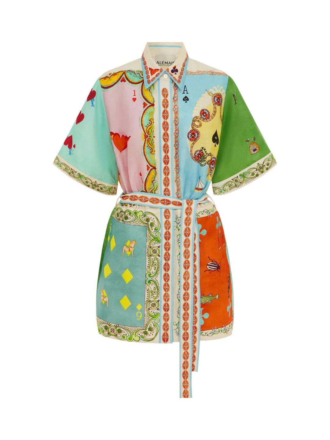 thumbnail image 4 of 2026 New Floral Print Tie-Waist Short-Sleeve Dress for Women, 4 of 6