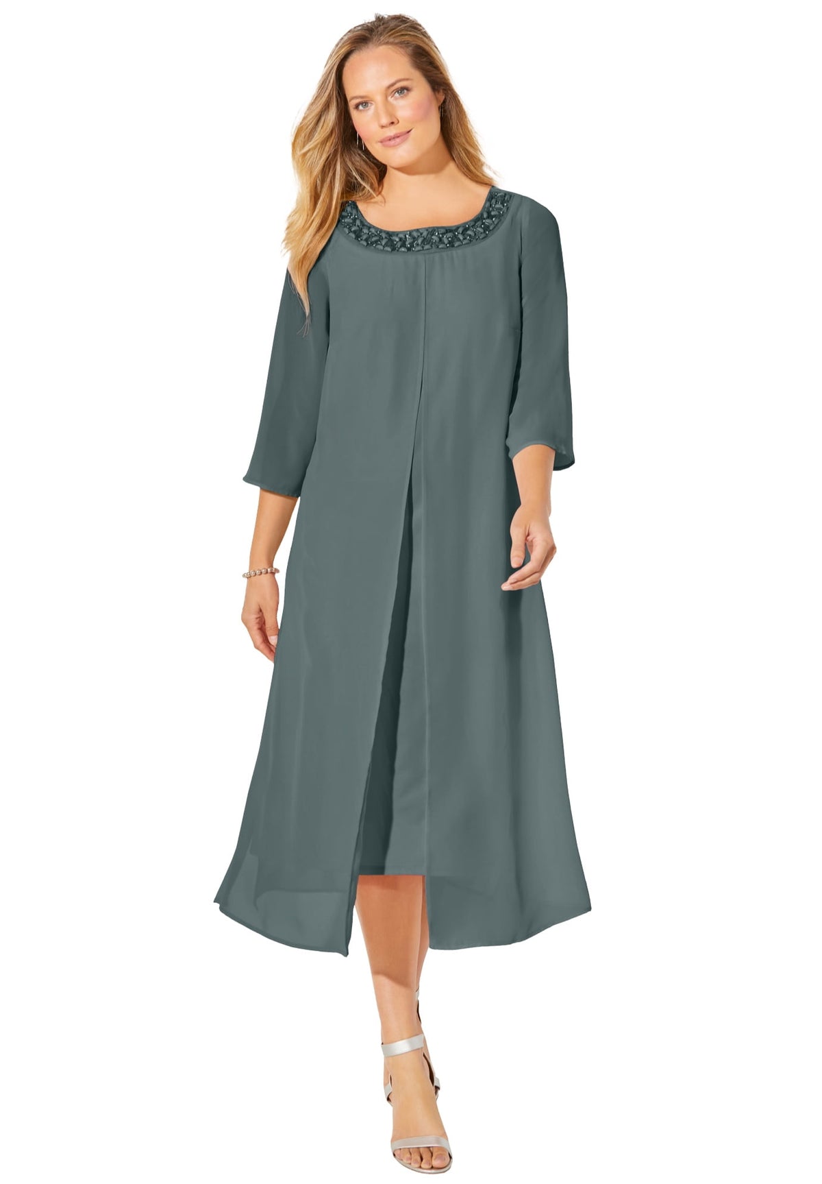 thumbnail image 1 of Catherines Women's Plus Size Midnight Dazzle Flyaway Dress, 1 of 6