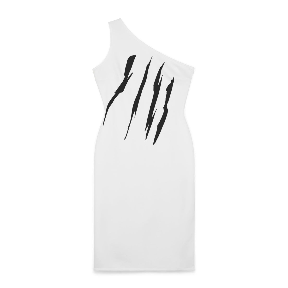 thumbnail image 1 of Effete Feline Claw Marks Scratch Women Shoulder Dress (AOP), 1 of 1