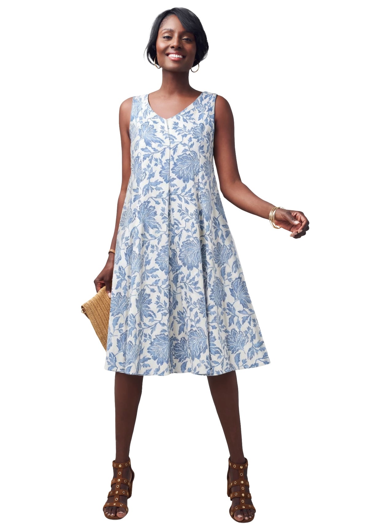 thumbnail image 1 of Jessica London Women's Plus Size Cotton Denim Dress, 1 of 1