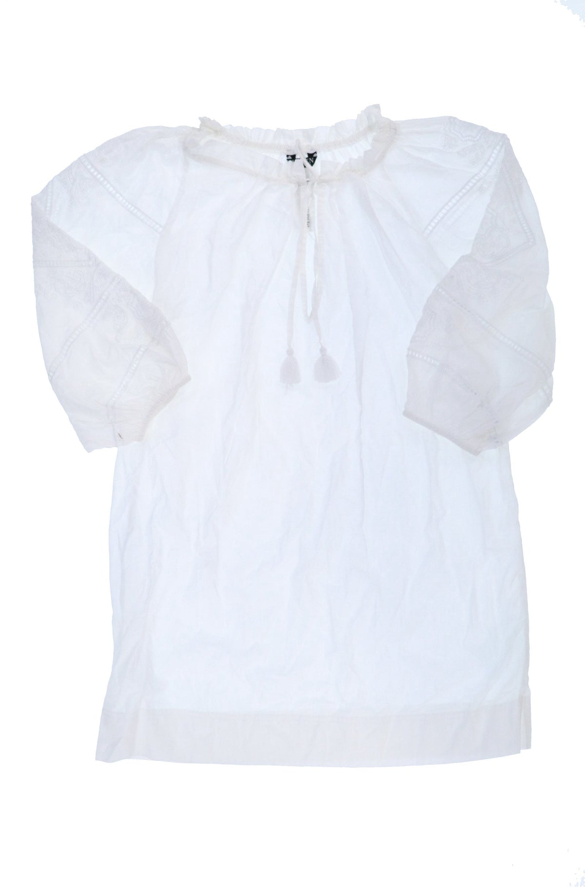 thumbnail image 1 of Lauren Ralph Lauren Womens Cotton Embroidered Dress White XS, 1 of 2