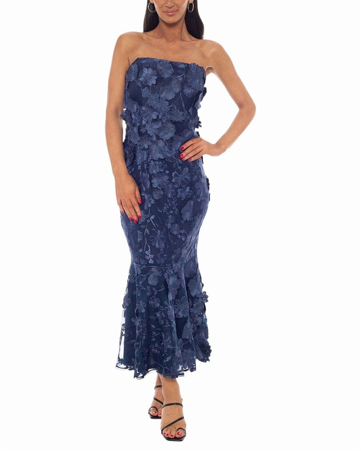 thumbnail image 1 of Oleg Cassini womens Maxi Dress, l, 1 of 2