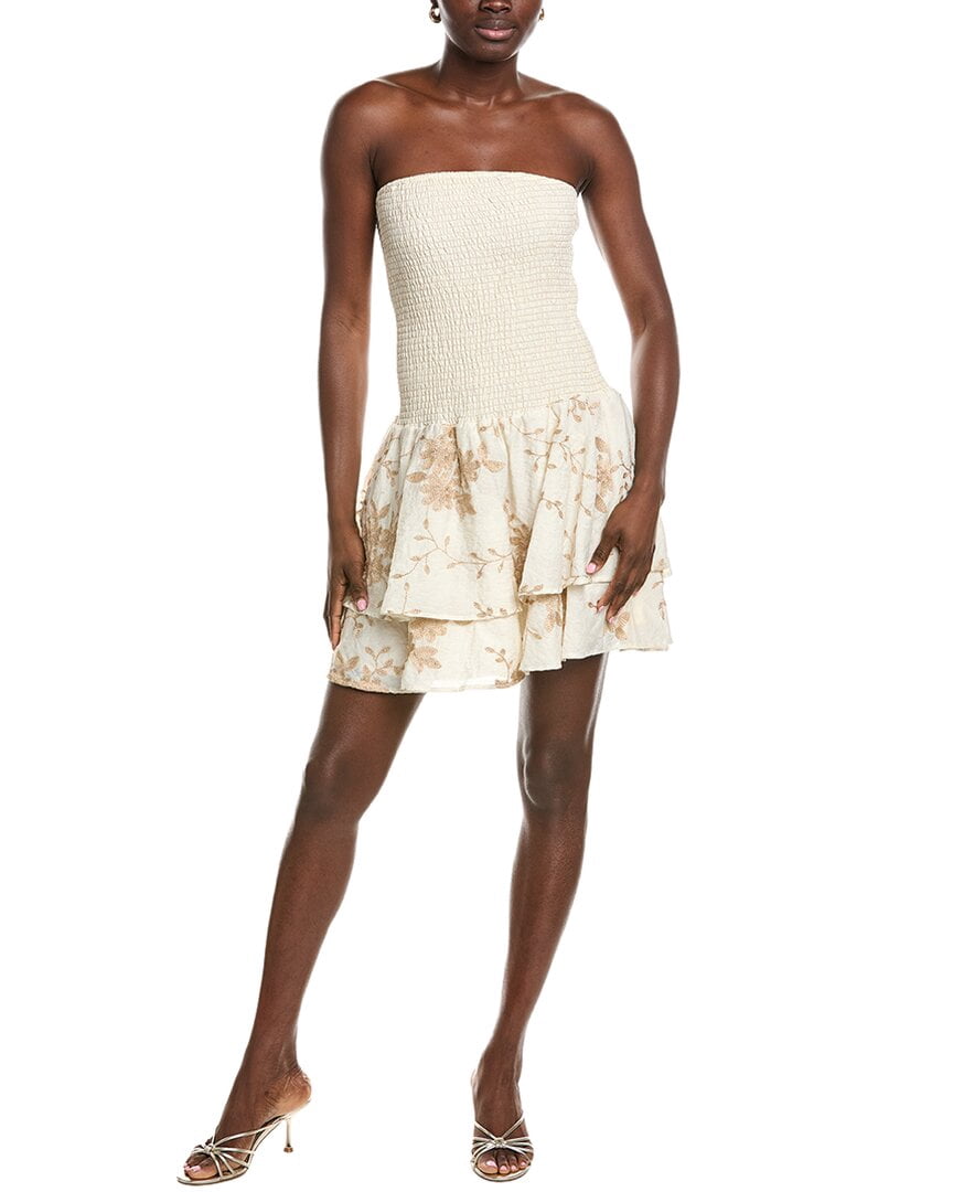 thumbnail image 1 of Ramy Brook womens Estrella Linen-Blend Dress, XL, White, 1 of 3