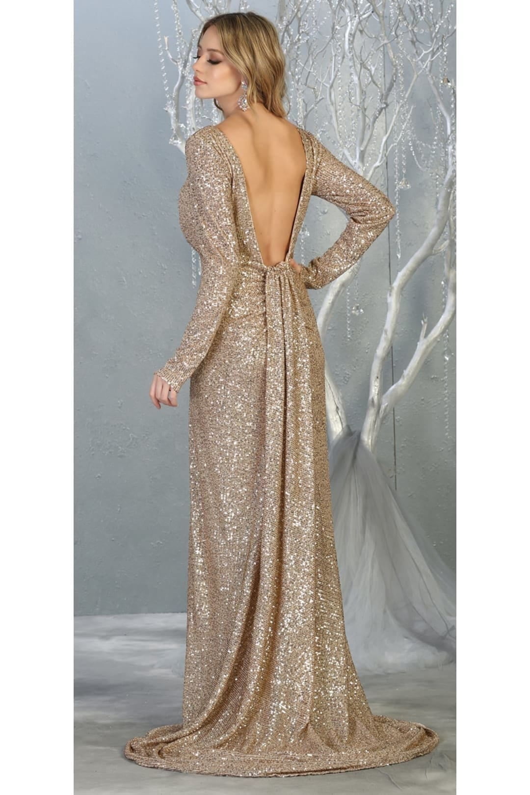 thumbnail image 1 of Royal Blue Queen Gold Christmas & Holiday Dress Satin RQ7795 14, 1 of 6