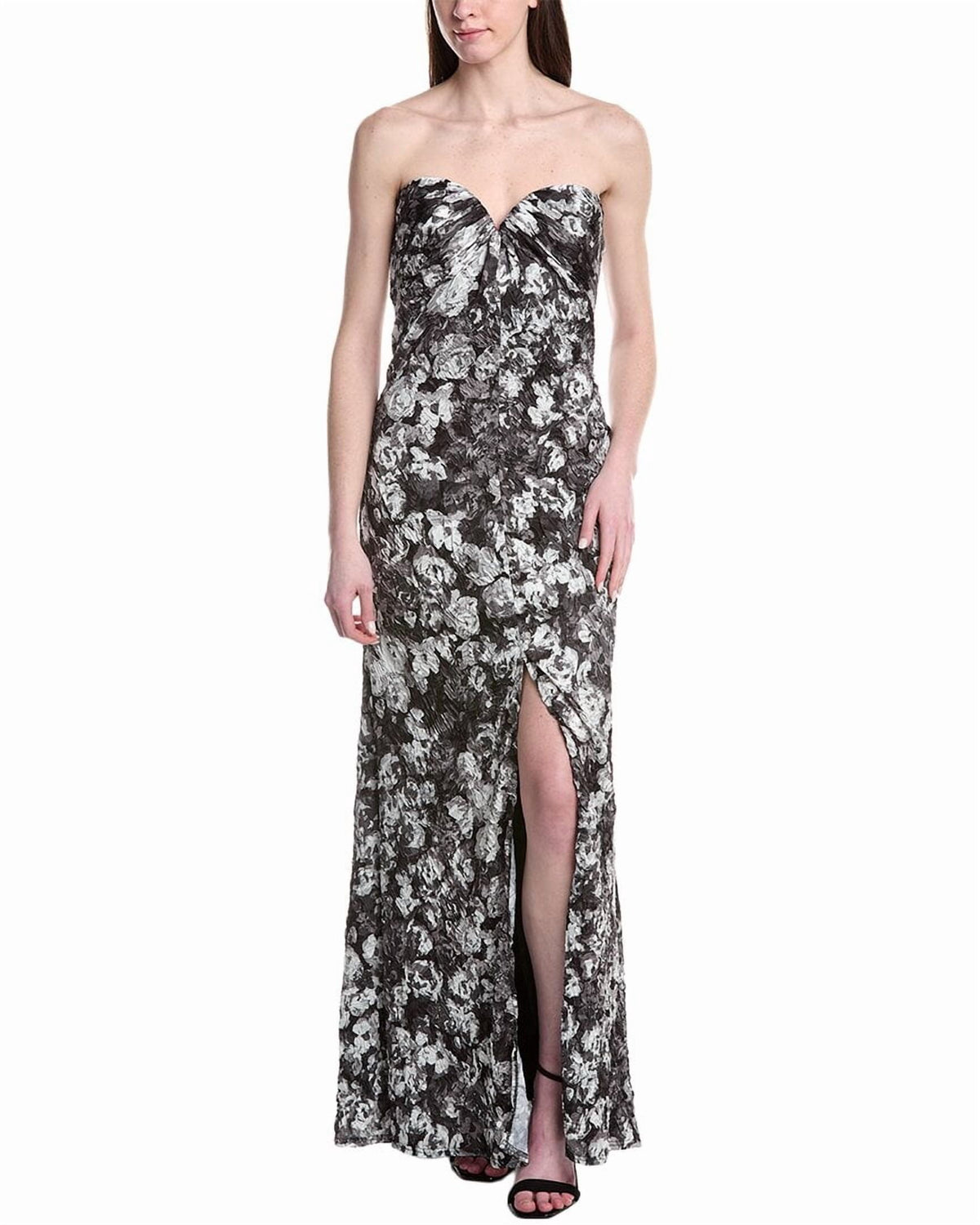 thumbnail image 1 of SHO BY TADASHI SHOJI womens Printed Sleeveless Maxi Dress, 2, White, 1 of 4