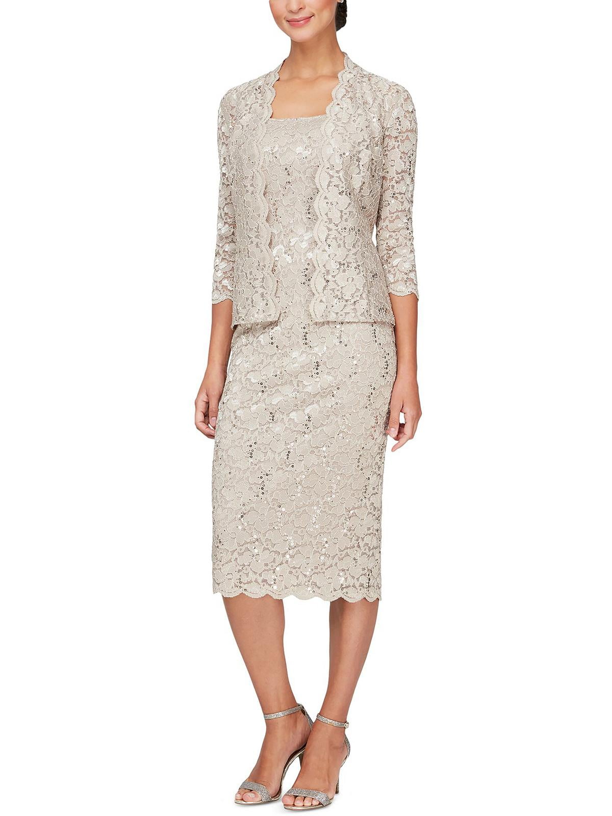 thumbnail image 1 of SLNY Womens 2PC Lace Midi Dress, 1 of 2