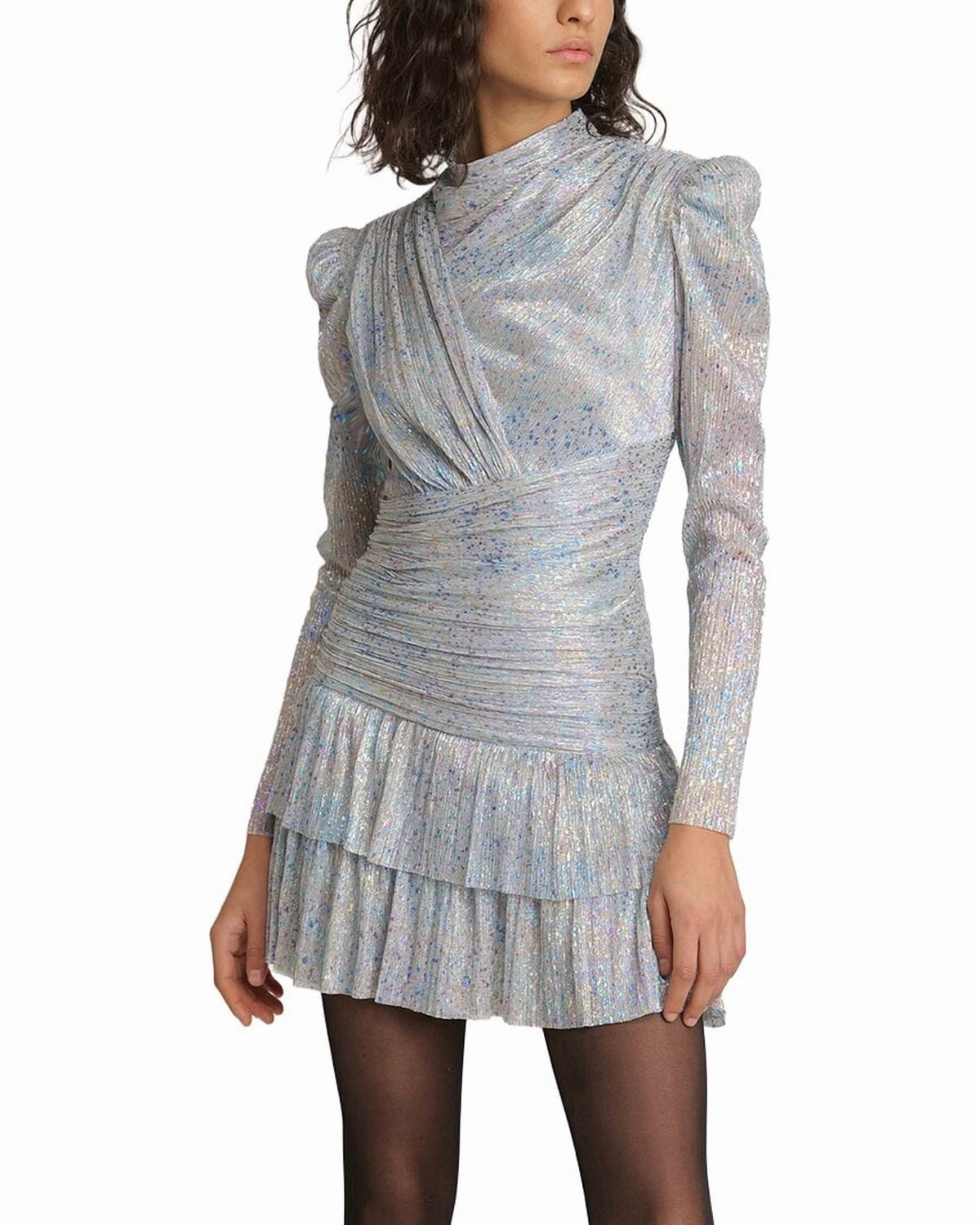 thumbnail image 1 of Sabina Musayev womens Brenda Mini Dress, m, Silver, 1 of 3