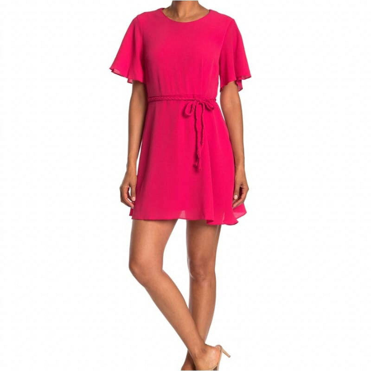thumbnail image 1 of Sage Collective Braided Belt Jewel Neck Dress, Size 6, 1 of 1