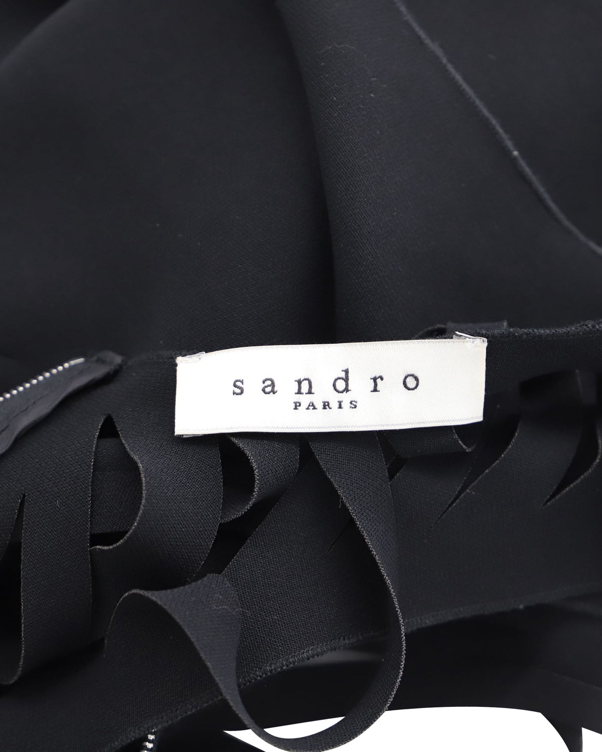 thumbnail image 4 of Pre-Owned Sandro Paris Cut-Out Back Mini Dress in Black Polyester, 4 of 5