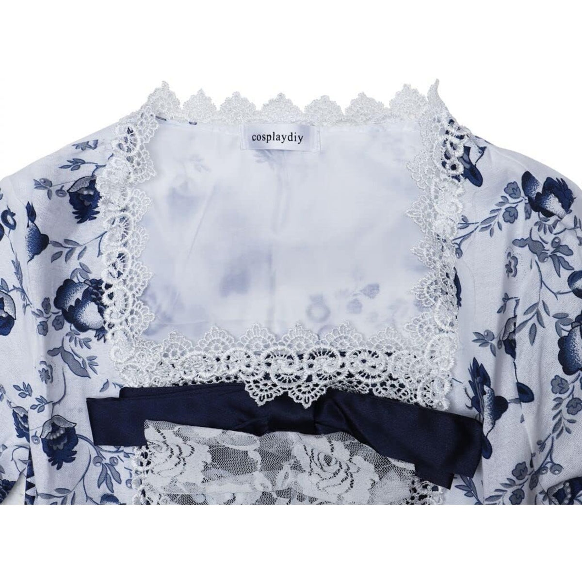 thumbnail image 5 of Women's Rococo Ball Gown Gothic Victorian Dress Navy Blue Flower, 5 of 6