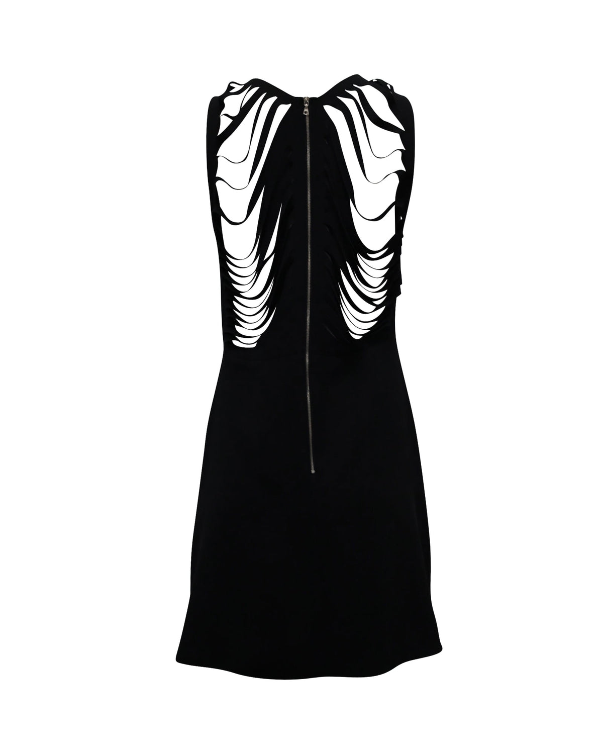 thumbnail image 3 of Pre-Owned Sandro Paris Cut-Out Back Mini Dress in Black Polyester, 3 of 5