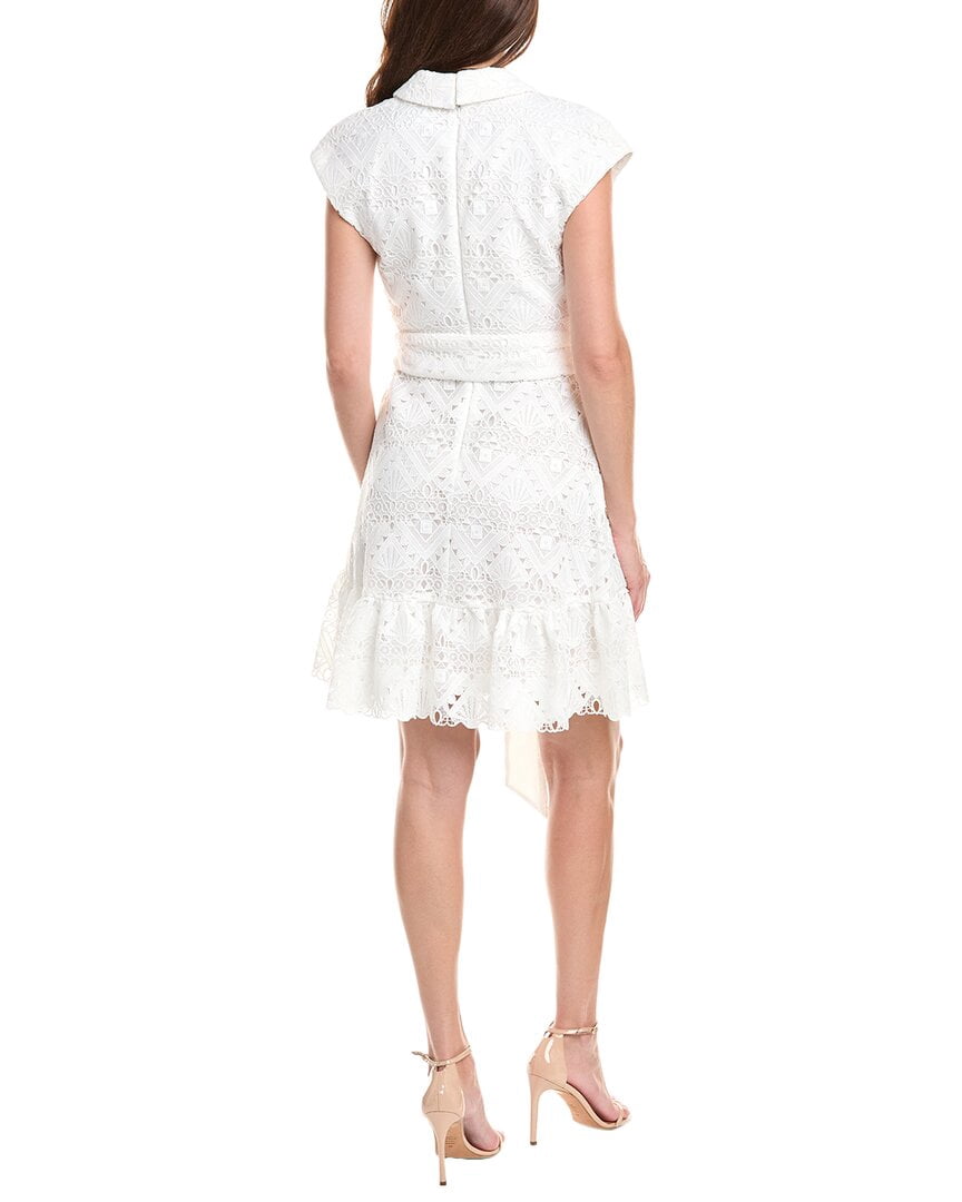 thumbnail image 2 of Badgley Mischka womens Lace Mini Dress, 8, White, 2 of 3