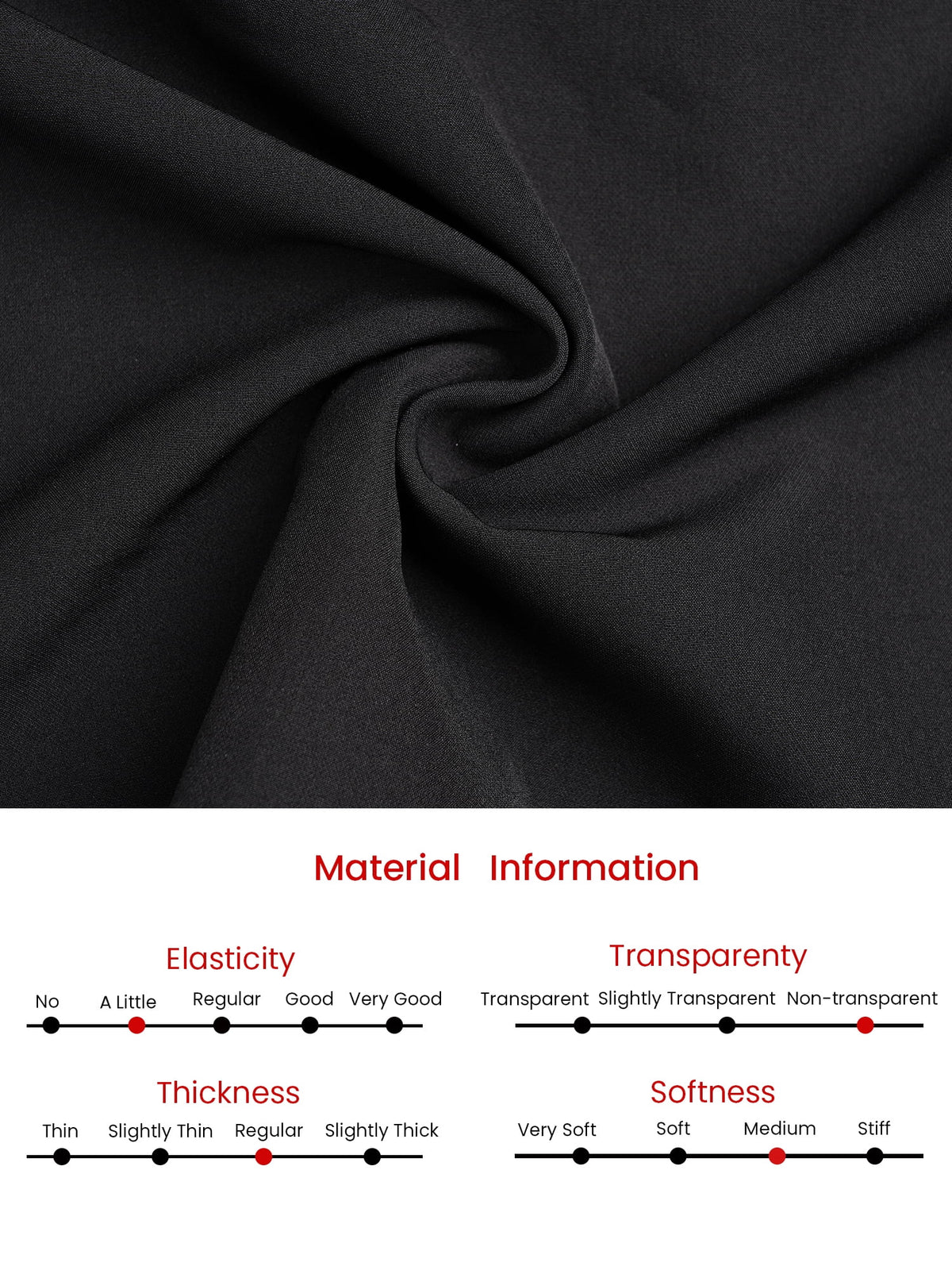 thumbnail image 5 of DARING DIVA Long Sleeve Flare Mock Neck Belted Church Dress XL Black, 5 of 6