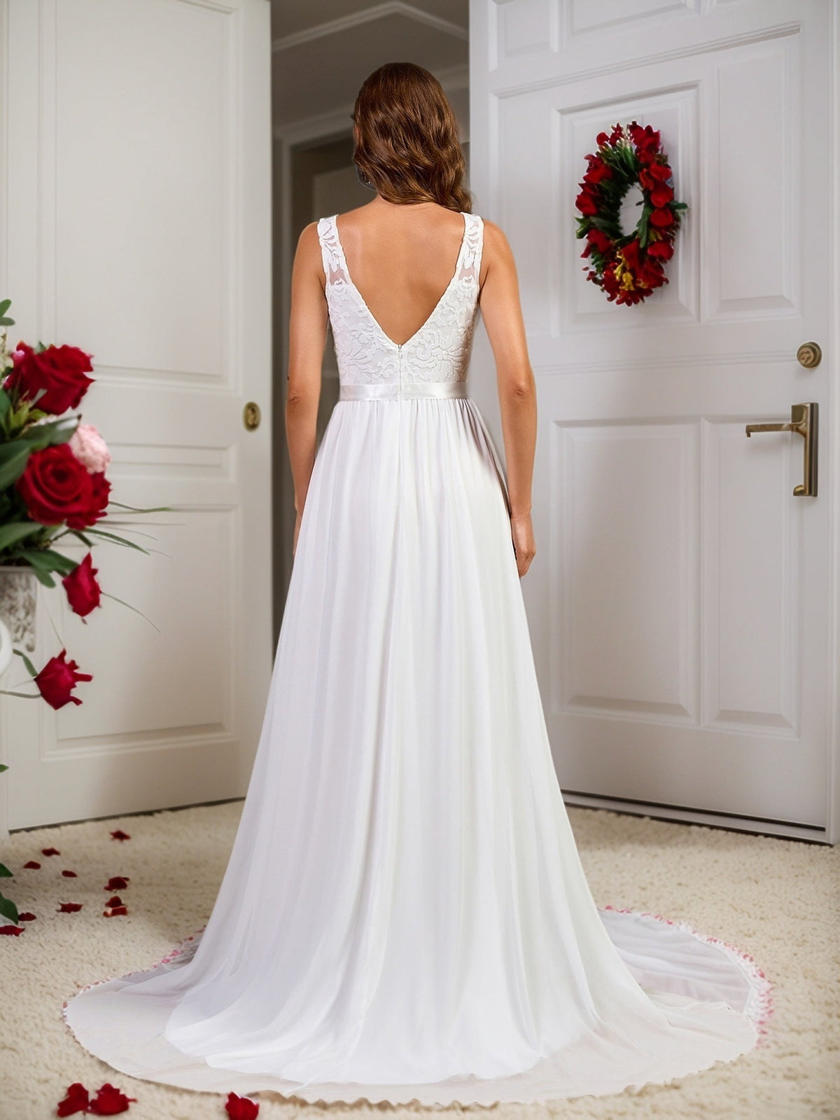 thumbnail image 2 of Wedding Dresses for Bride Unique Lace Beautiful Layers Tulle A Line Dreamy Beach Wedding Gowns, 2 of 8