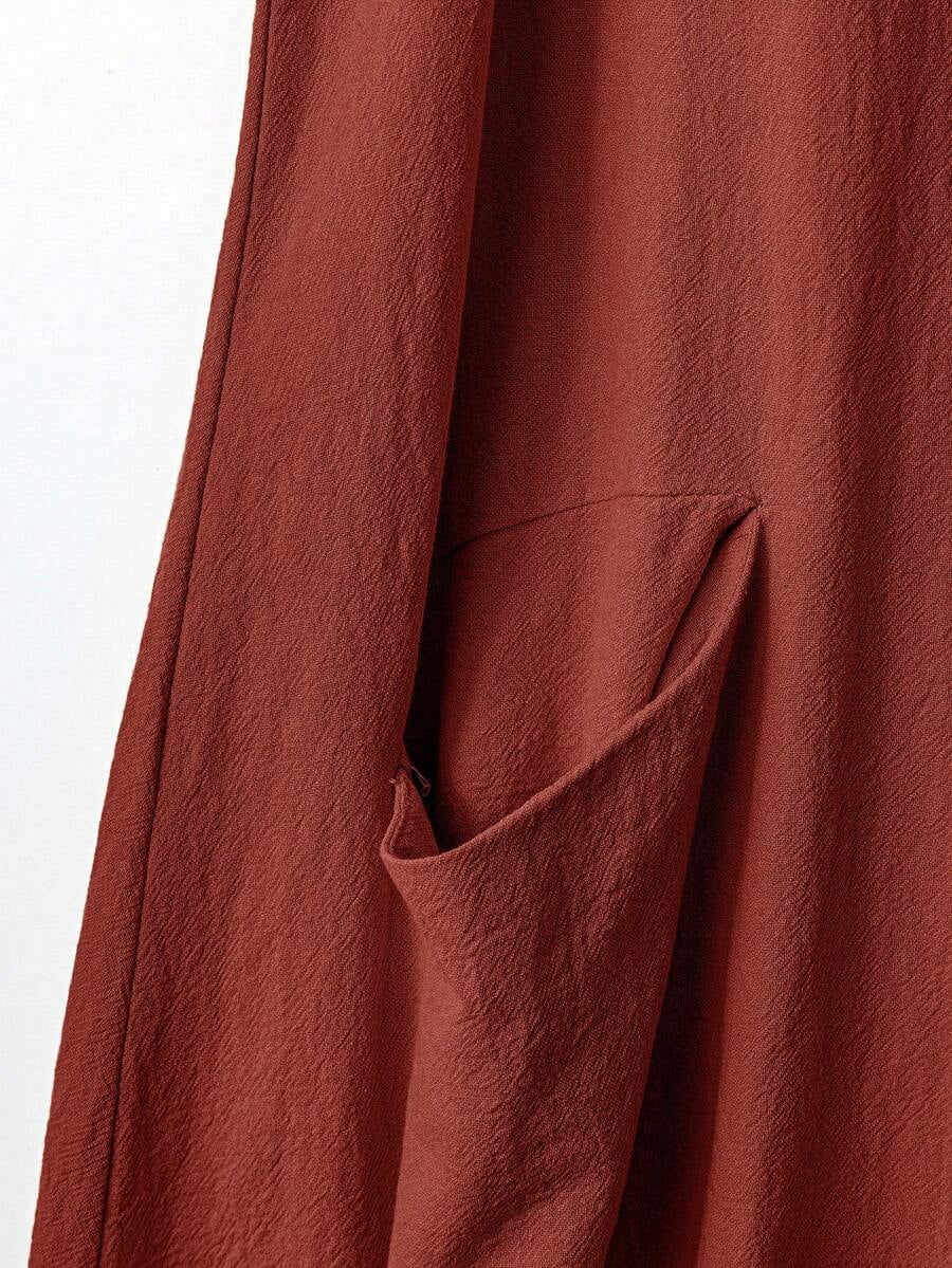 thumbnail image 5 of Womens Redwood Boho Sleeveless A-Line Midi Dress With Pockets, 5 of 9