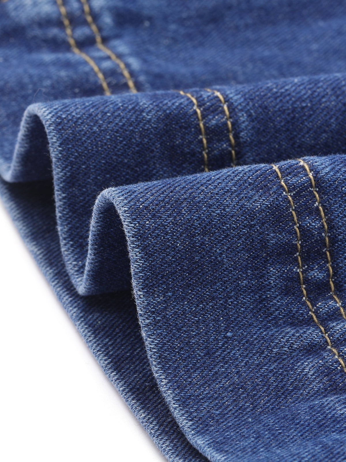 thumbnail image 5 of INSPIRE CHIC Women's Denim Dress Casual Belted Button Down V Neck Jean Shirt Dresses XS Dark Blue, 5 of 6