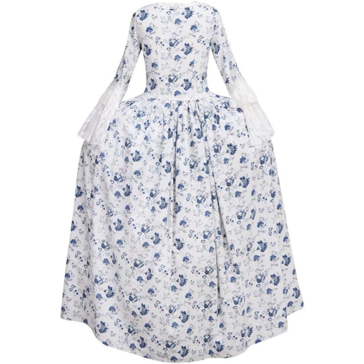 thumbnail image 4 of Women's Rococo Ball Gown Gothic Victorian Dress Navy Blue Flower, 4 of 6