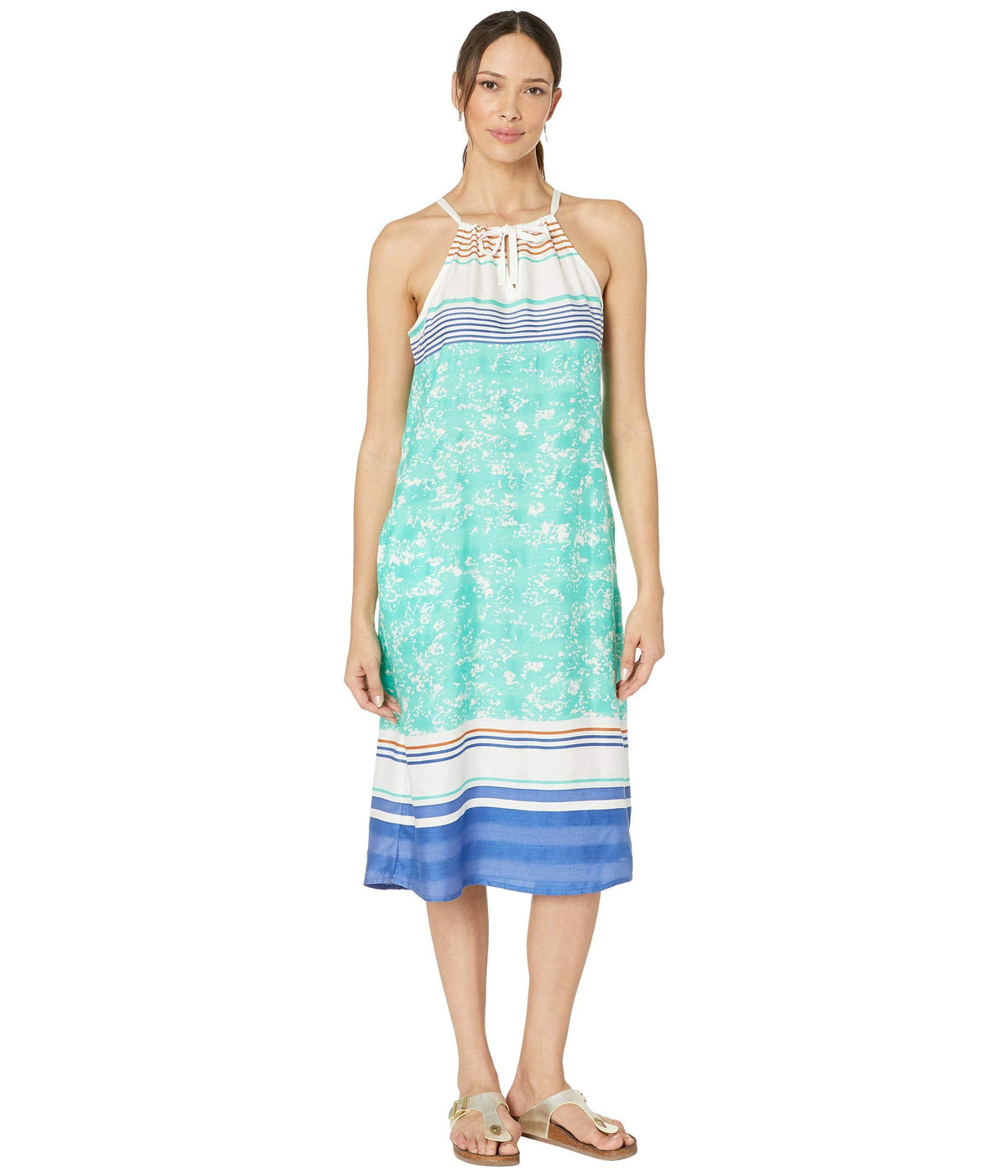 thumbnail image 1 of prAna Parisol Midi Dress Aqua Canopy LG (Women's 10-12), 1 of 1